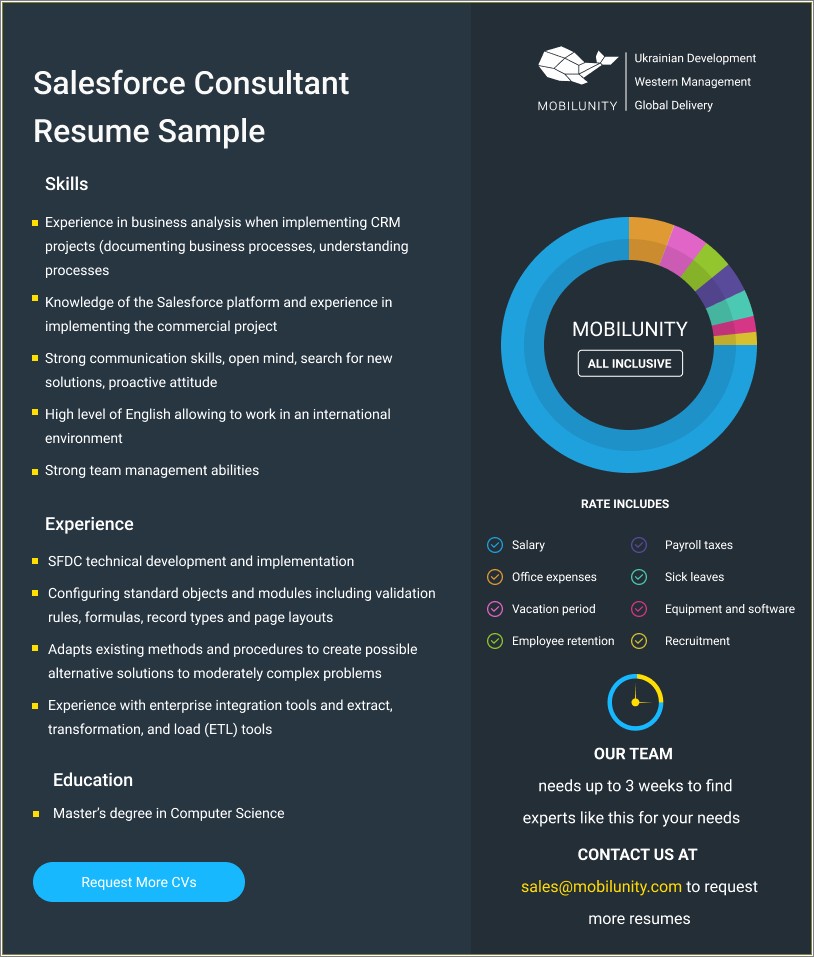 Sample Resume System Integrations With Salesforce
