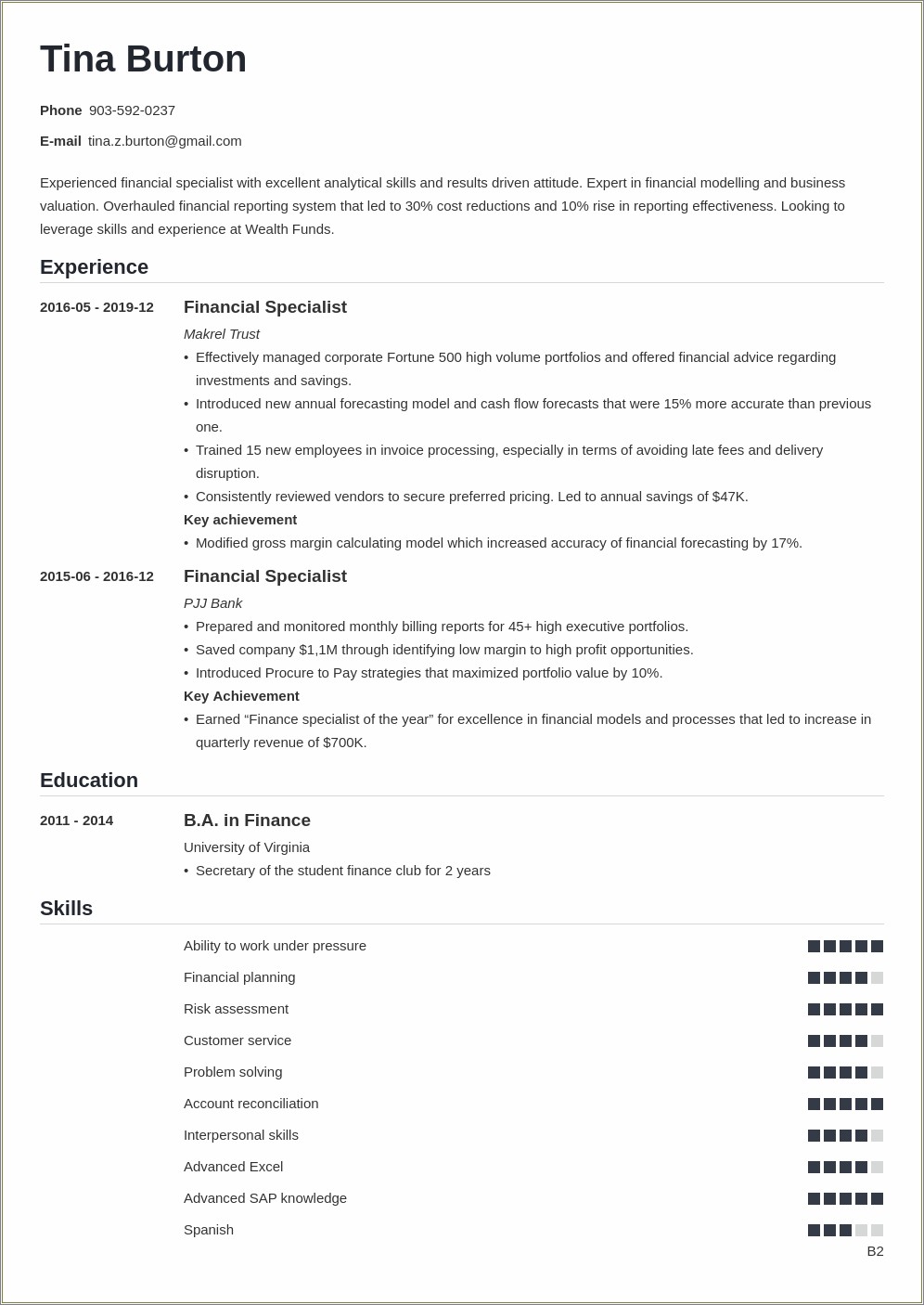 Sample Resume With 30 Years Experience