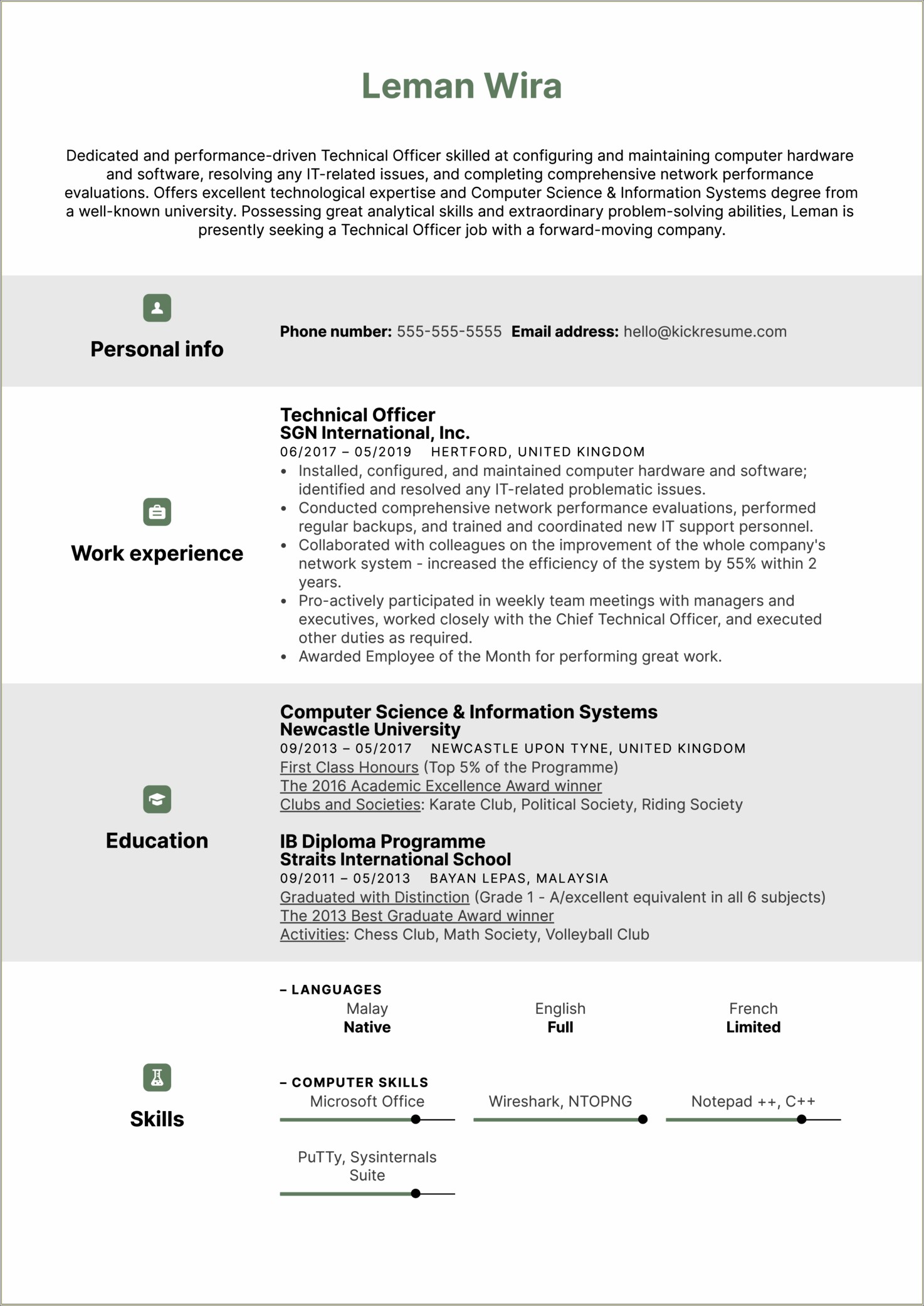 Sample Resume With Computer Science Associate Degree