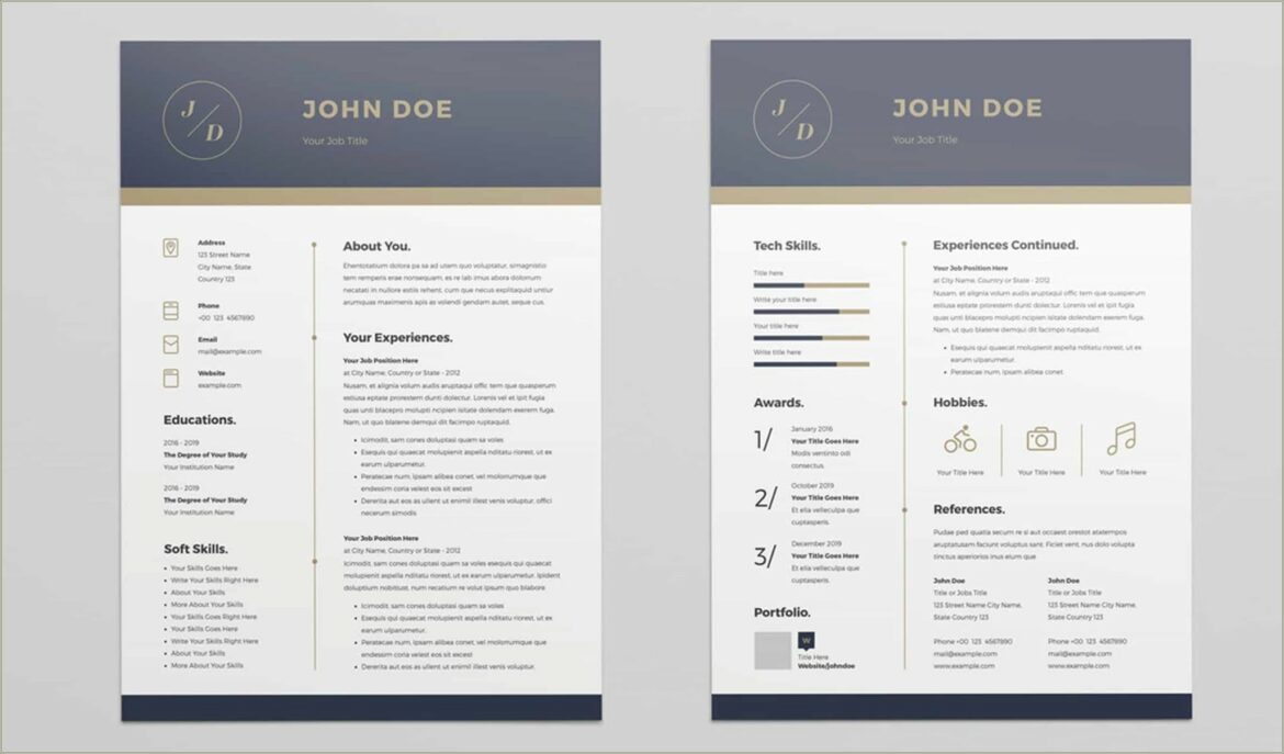 Sample Resume With Header And Footer
