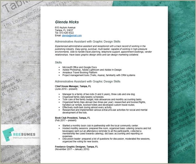 Sample Resume With Stay At Home Mom