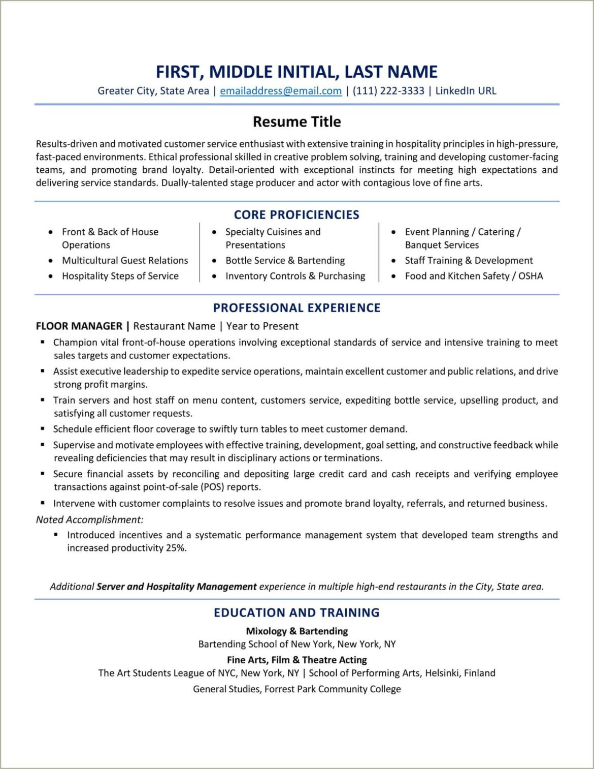 Sample Resumes For Community Service Worker