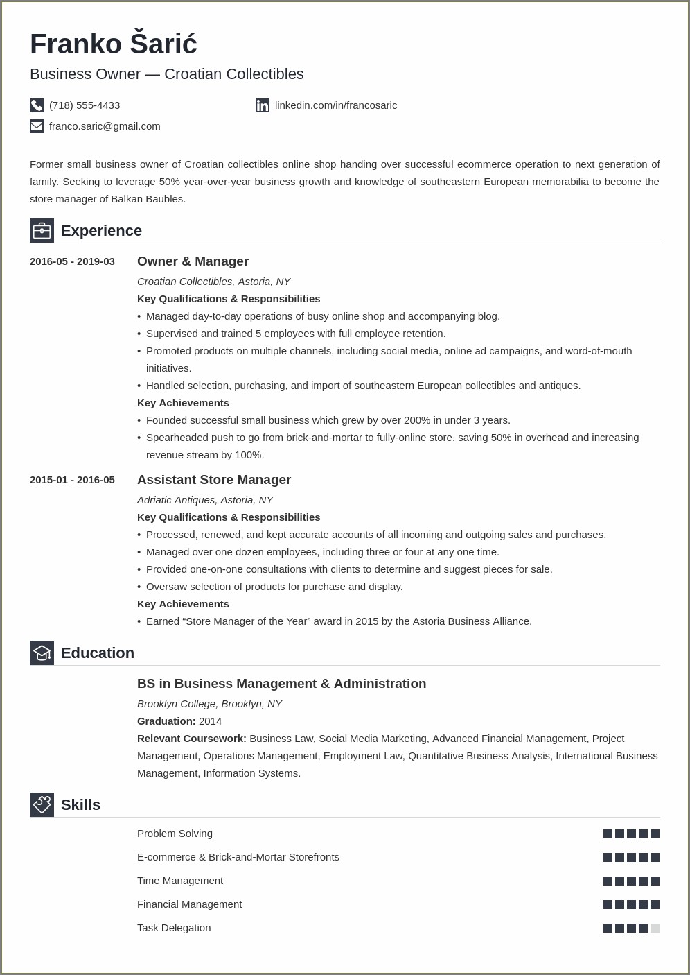 Sample Resumes Template For People.over 50