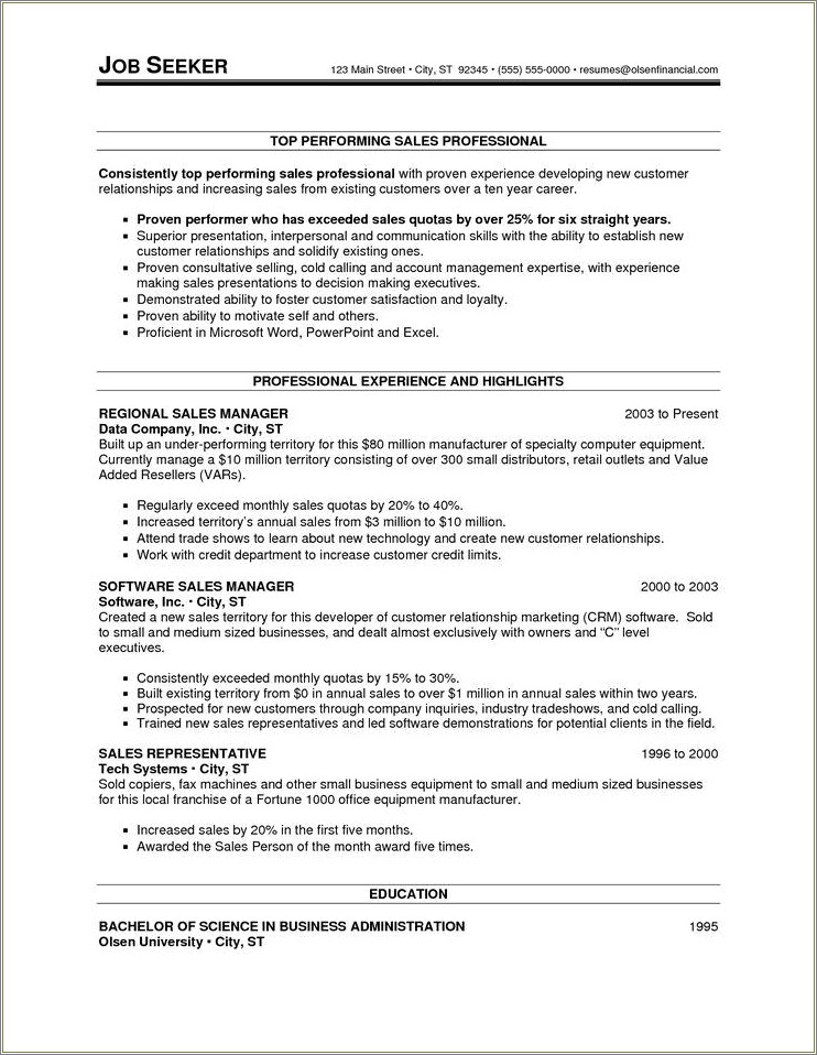 Sample Resumes With Over 20 Years Experience