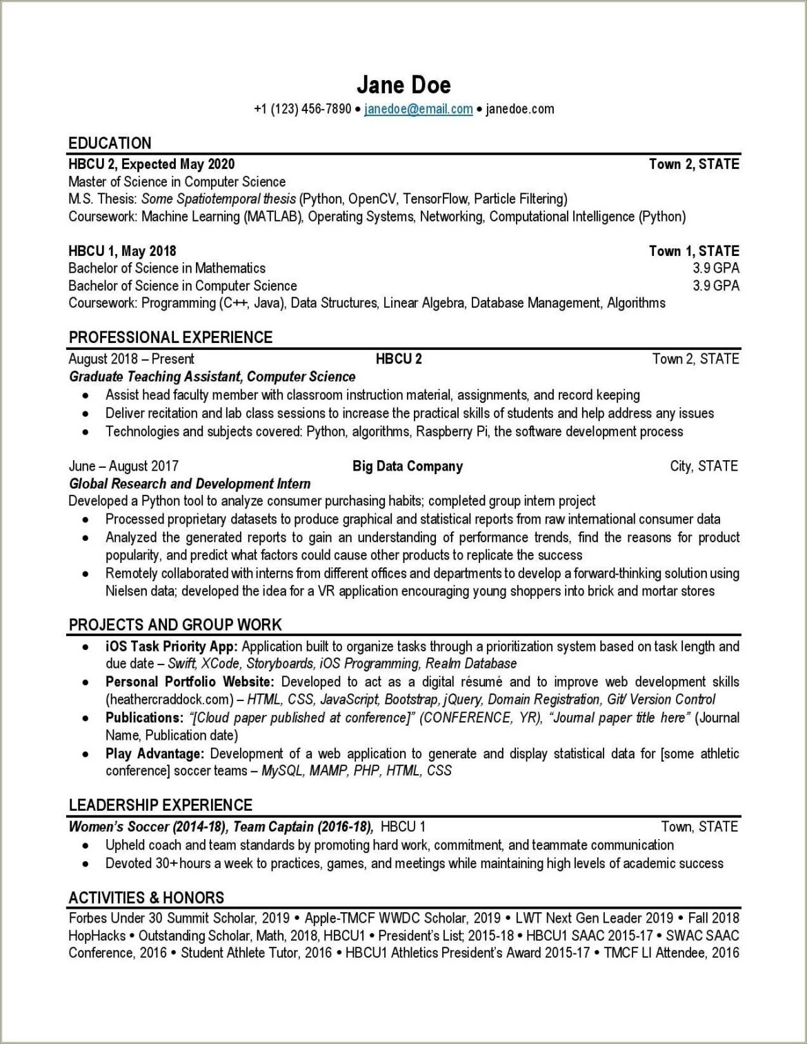 Sample Rntry Level Resume On Computer Engineerng
