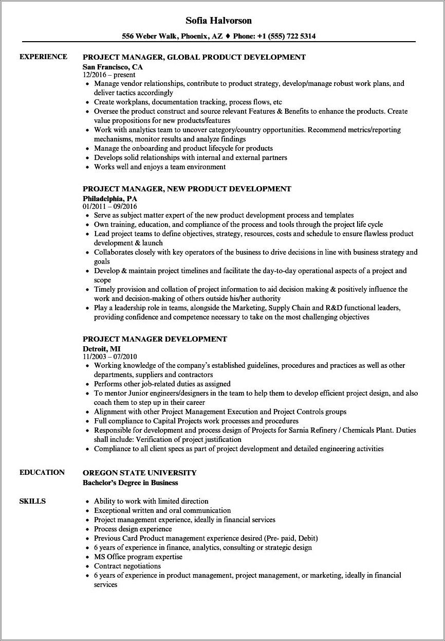 Sample Summary Key Deliverables Skill Set Resume