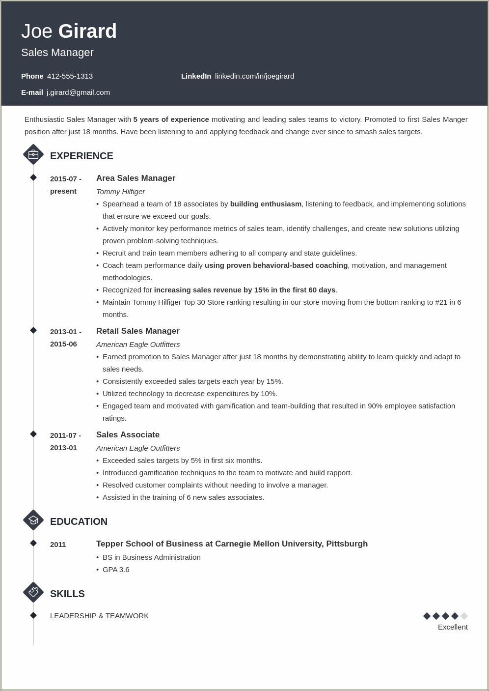 Sample Supervisor Resume For Direct Tv