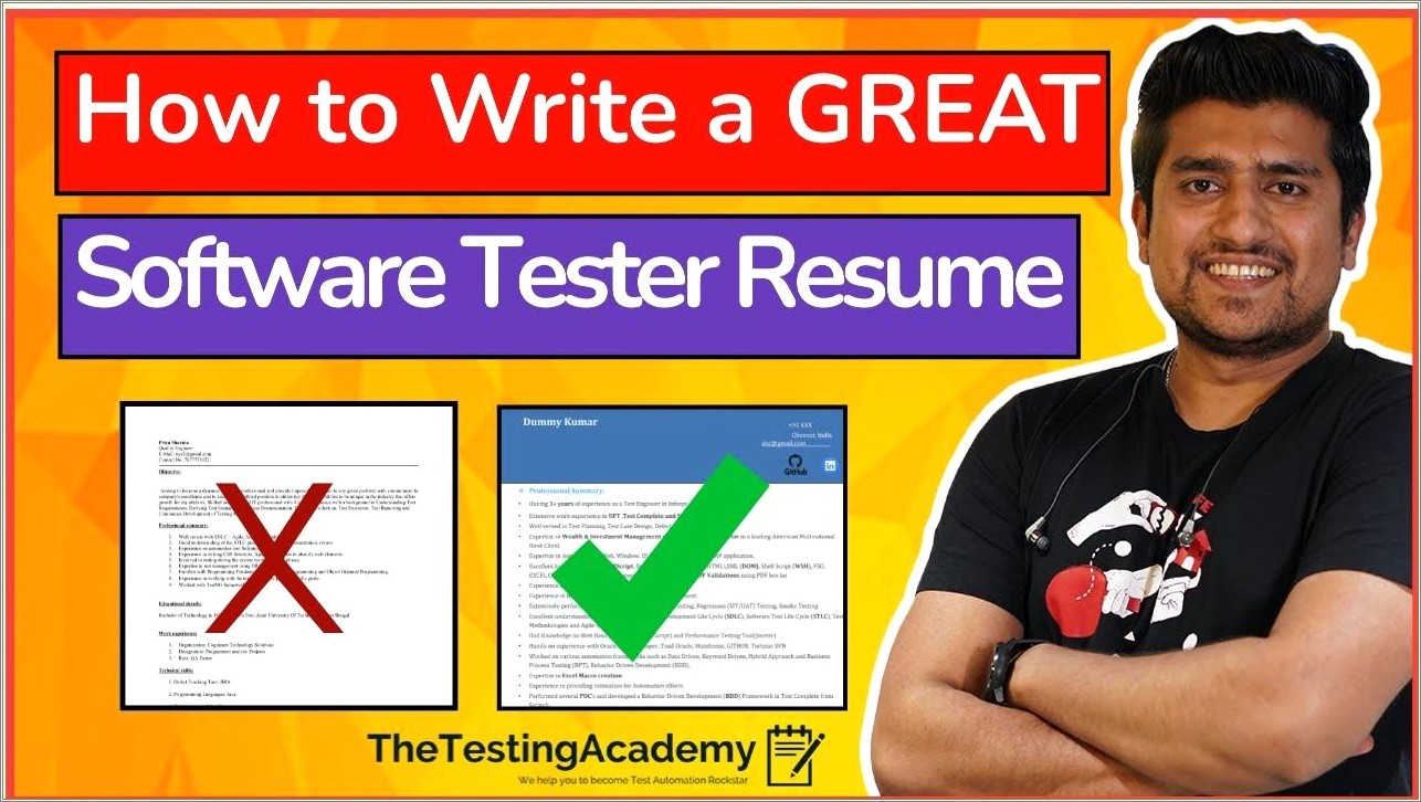 Sample Testing Resume For Manual Testing