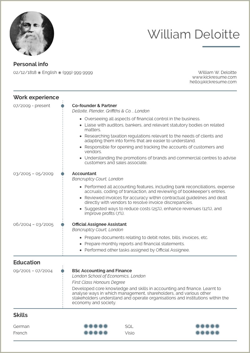 Samples Of Entry Level Accounting Resumes