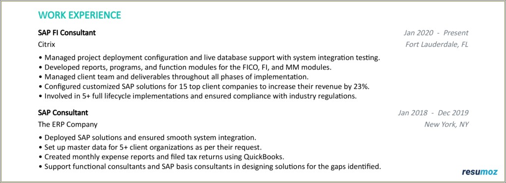 Sap Basis Consultant Resume For 2 Years Experience