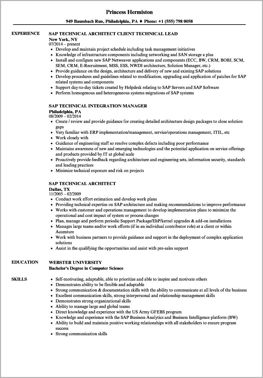 Sap Pi Resume For 2 Years Experience