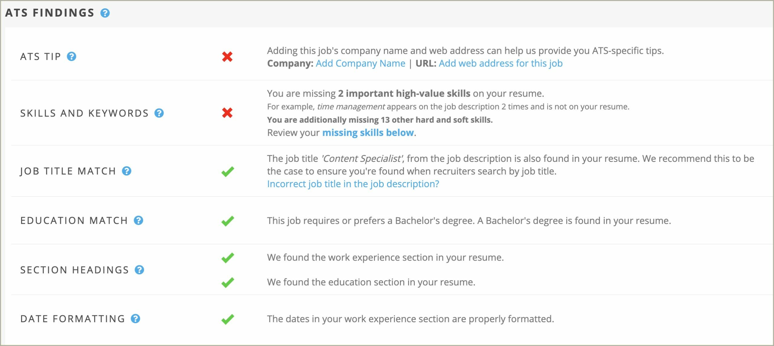 Scanning Your Resume Against The Job Description