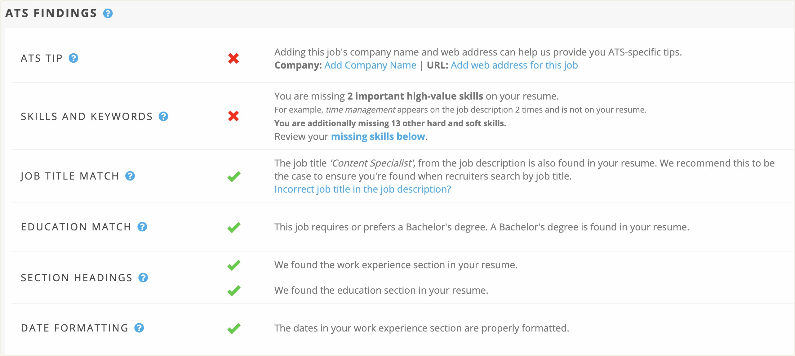 Scanning Your Resume Against The Job Description