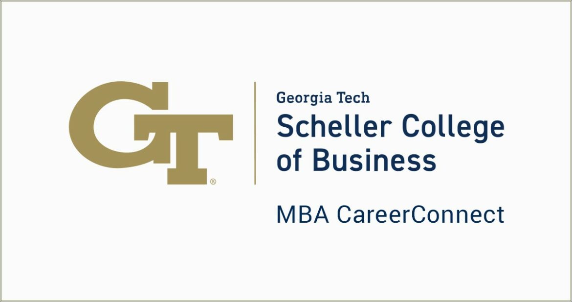 Scheller College Of Business Resume Template