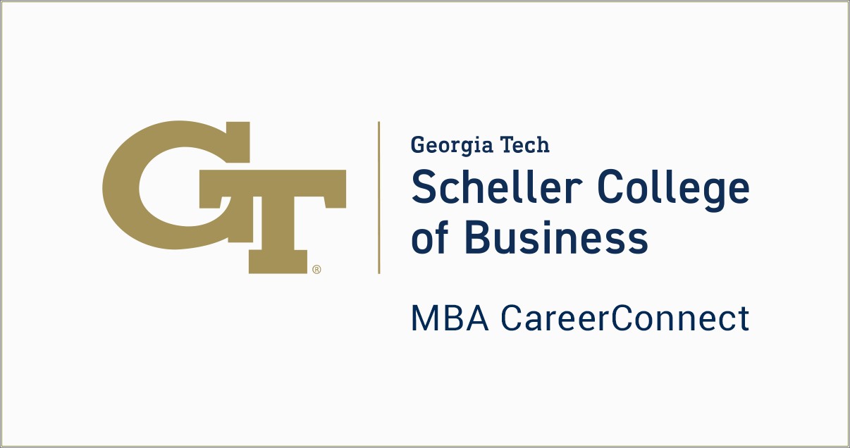 Scheller College Of Business Resume Template