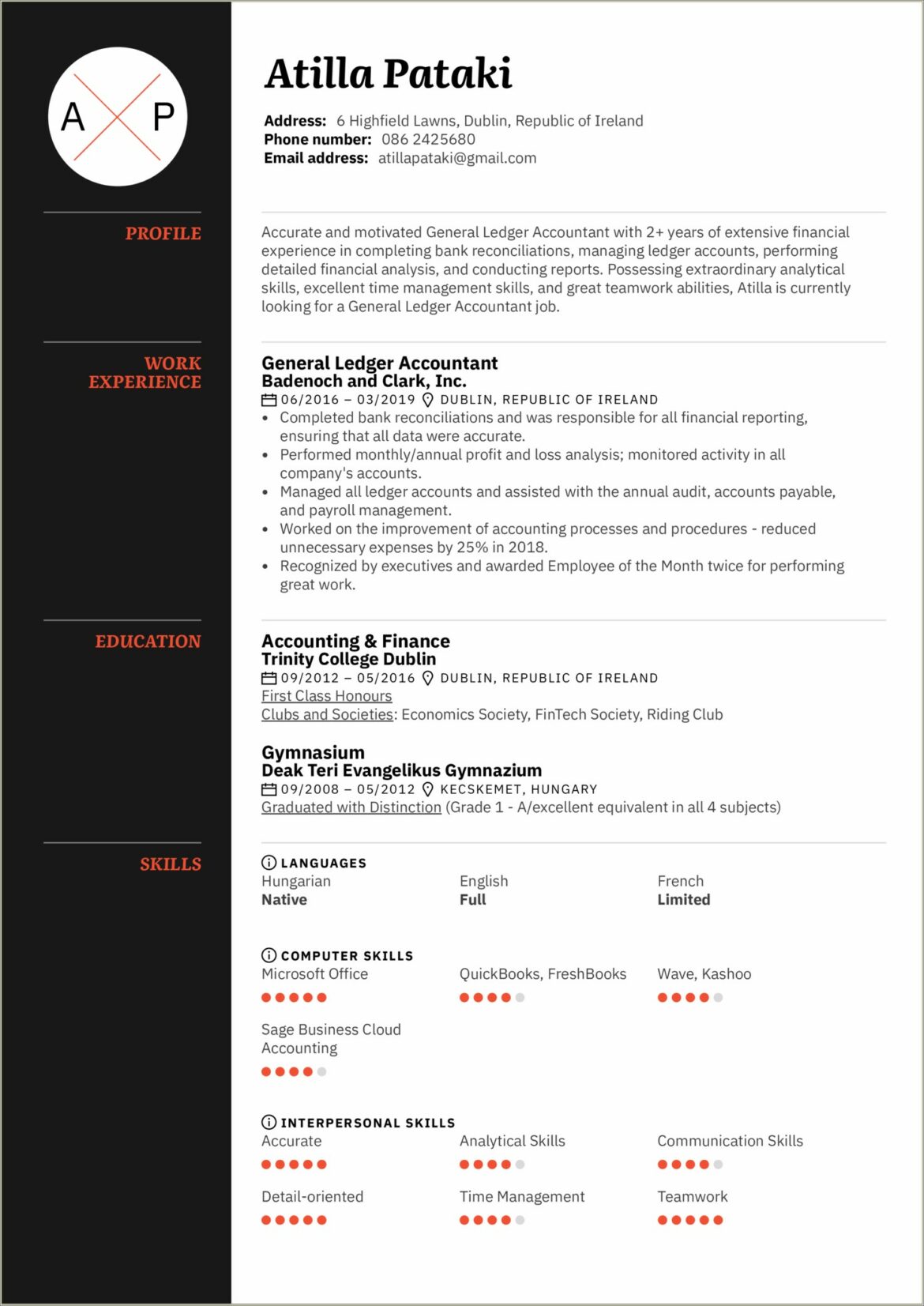 Sec Reporting Accountant Job Description Resume