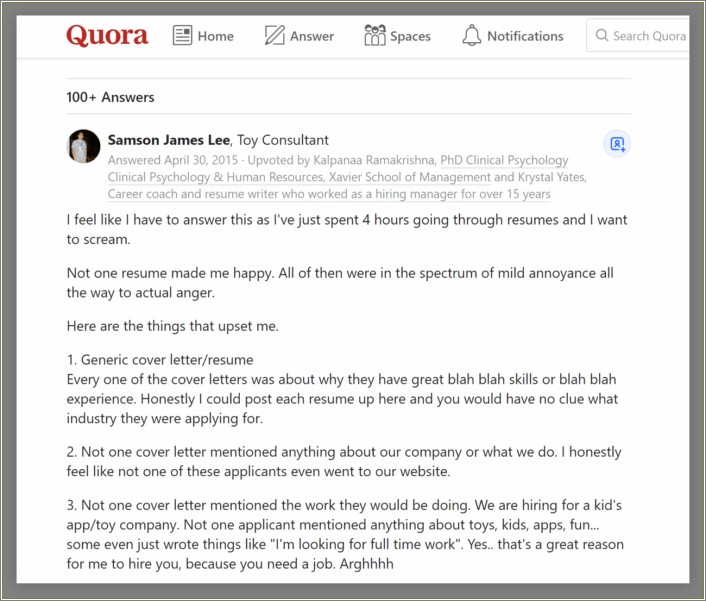 Send Resume And Cover Letter Quora