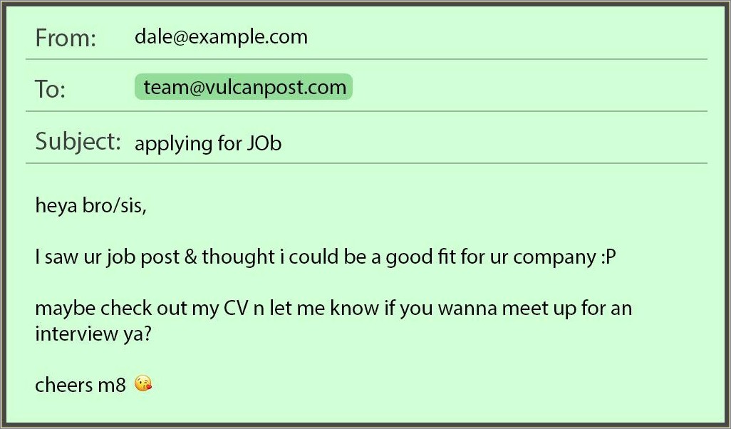 Sending Resume Through Email To No Job Posting