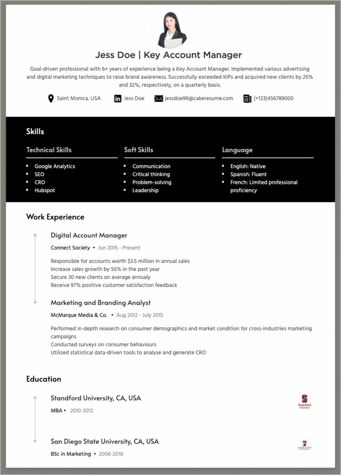 Senior Account Manager Objective On Resume