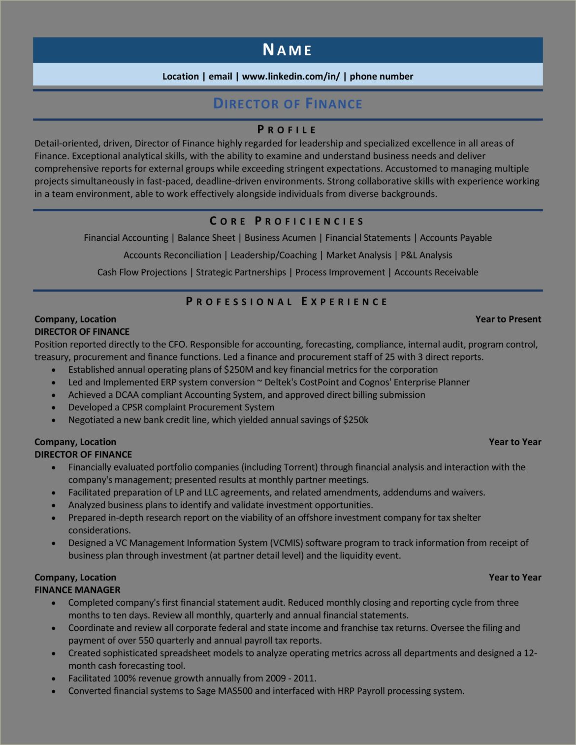 Series 7 Financial Professional Resume Sample