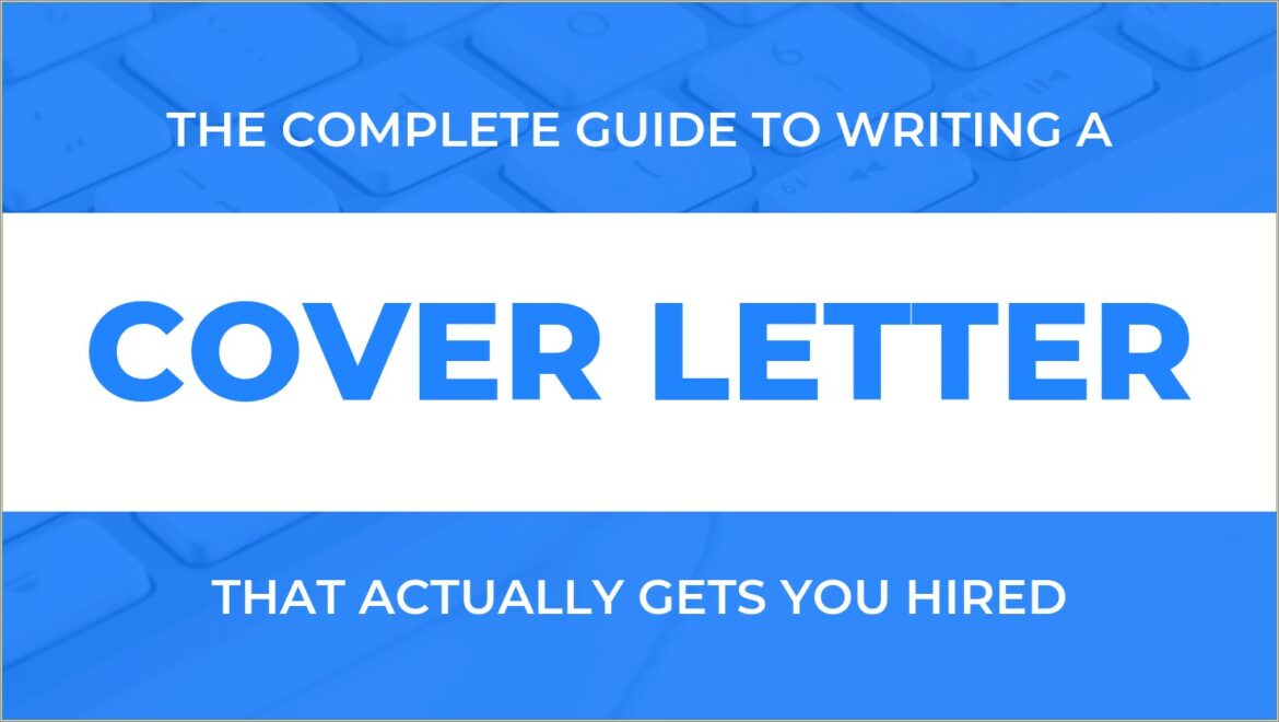 Setting Up A Cover Letter For Resume