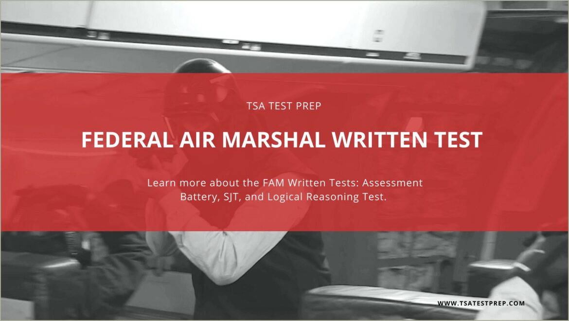 Sfam Federal Air Marshal Resume Example