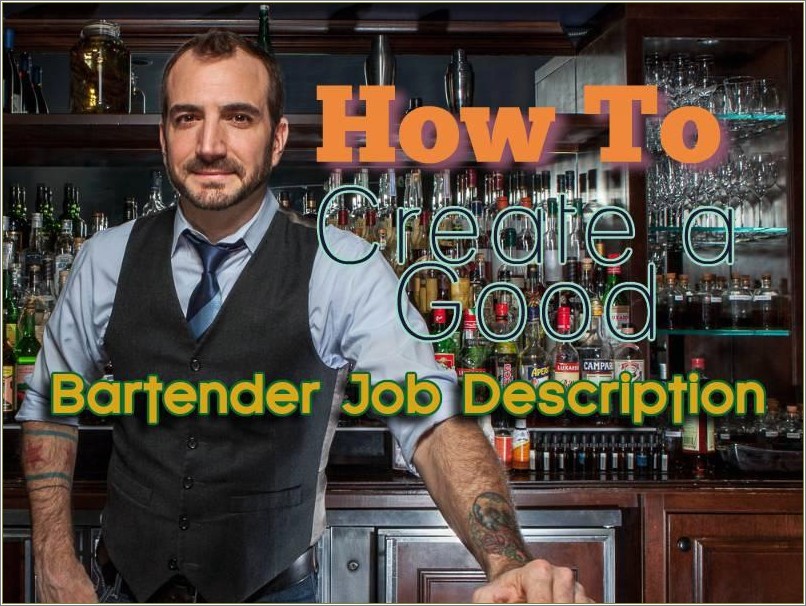 Should I Have A Resume For Bartender Jobs
