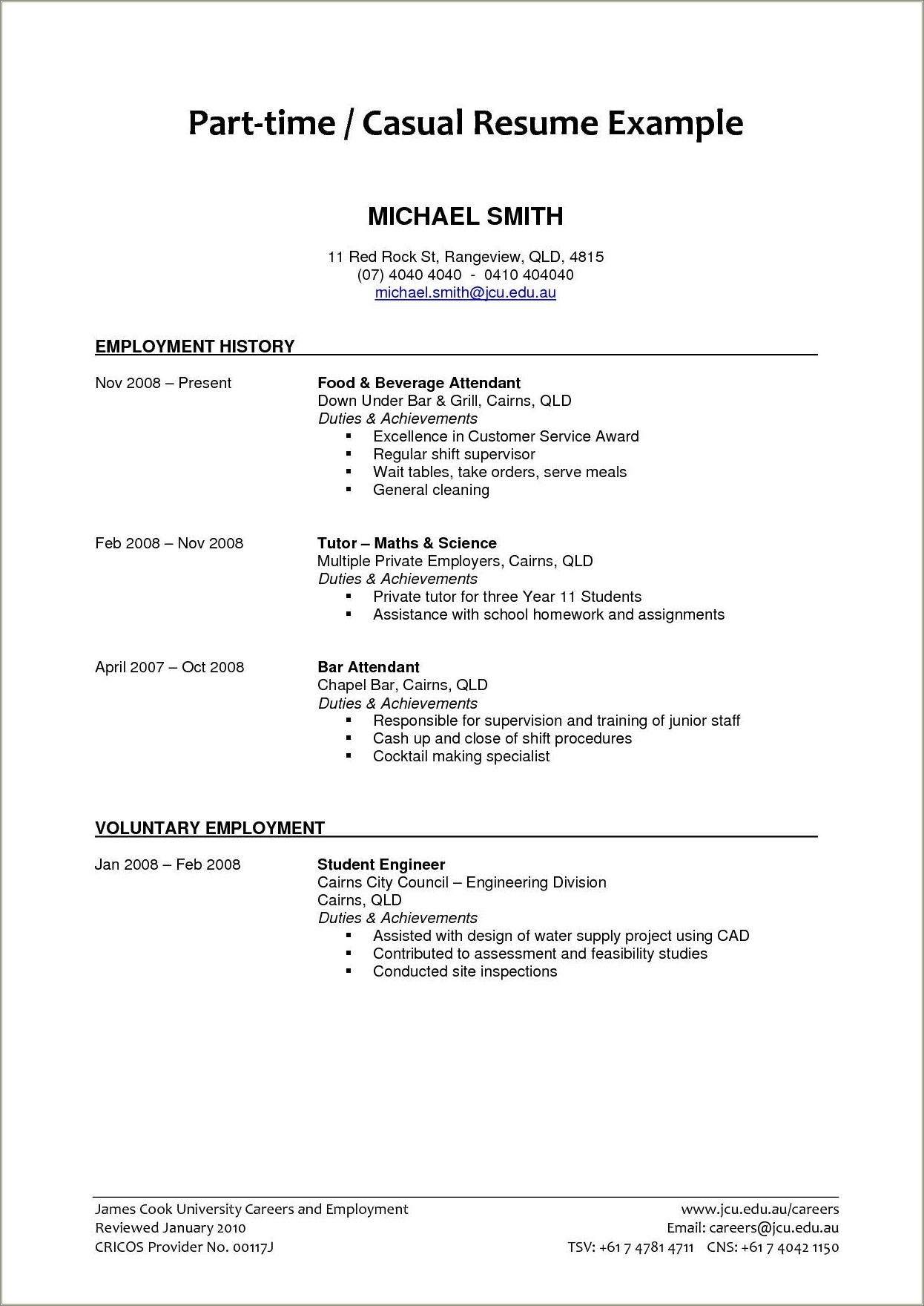 Should I Put Part Time Jobs In Resume