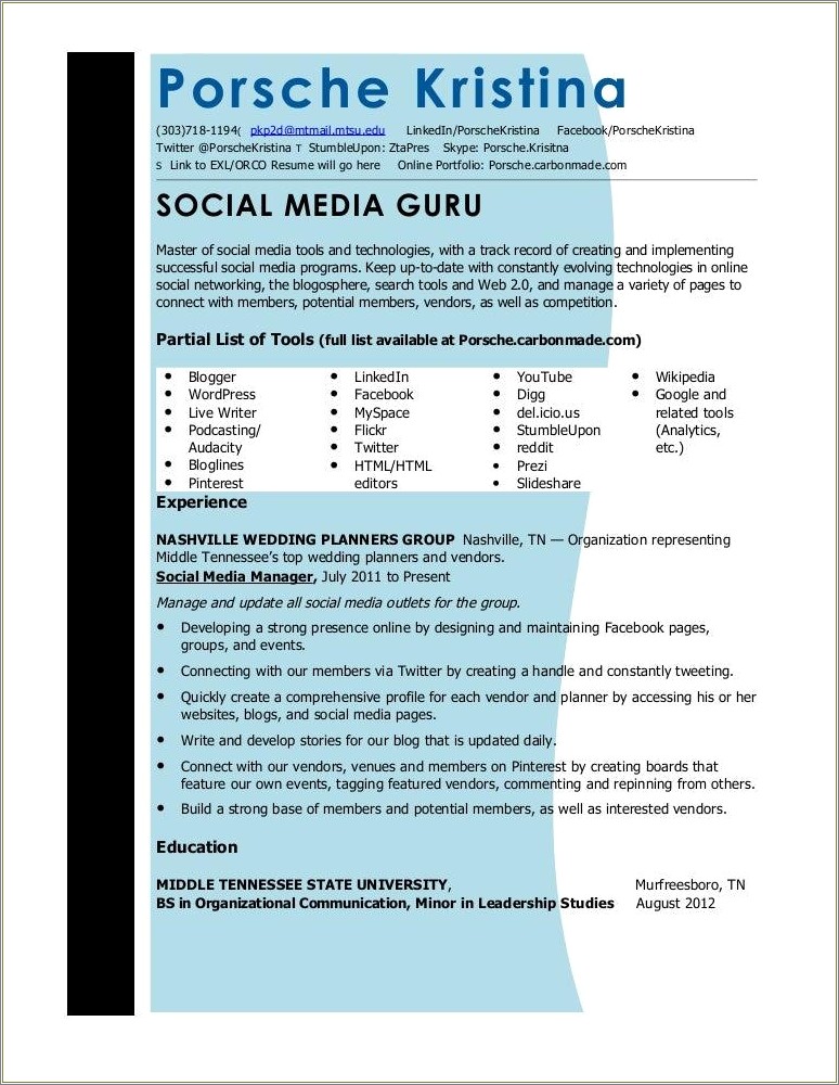 Should I Put Social Links In Resume