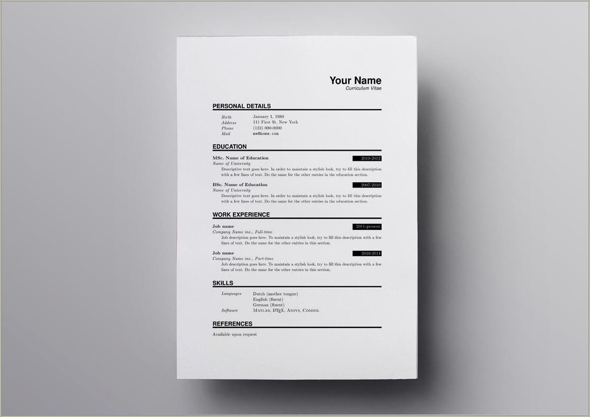 Should I Use A Fancy Resume Template