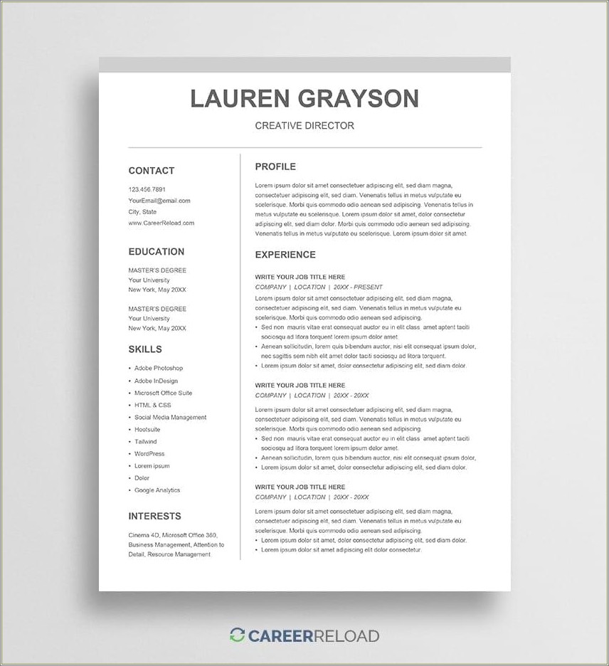 Should I Use The Google Doc Resume Template