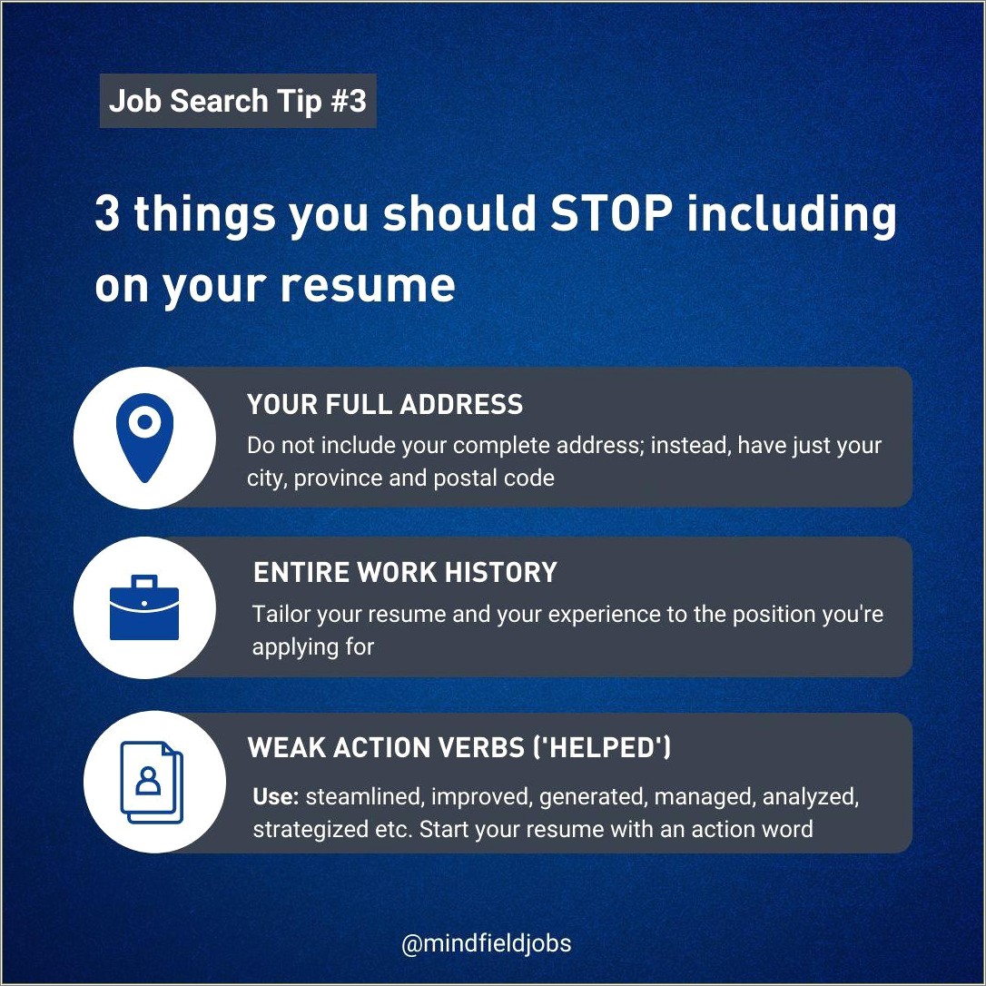 Should You Put Your Whole Address On Resume