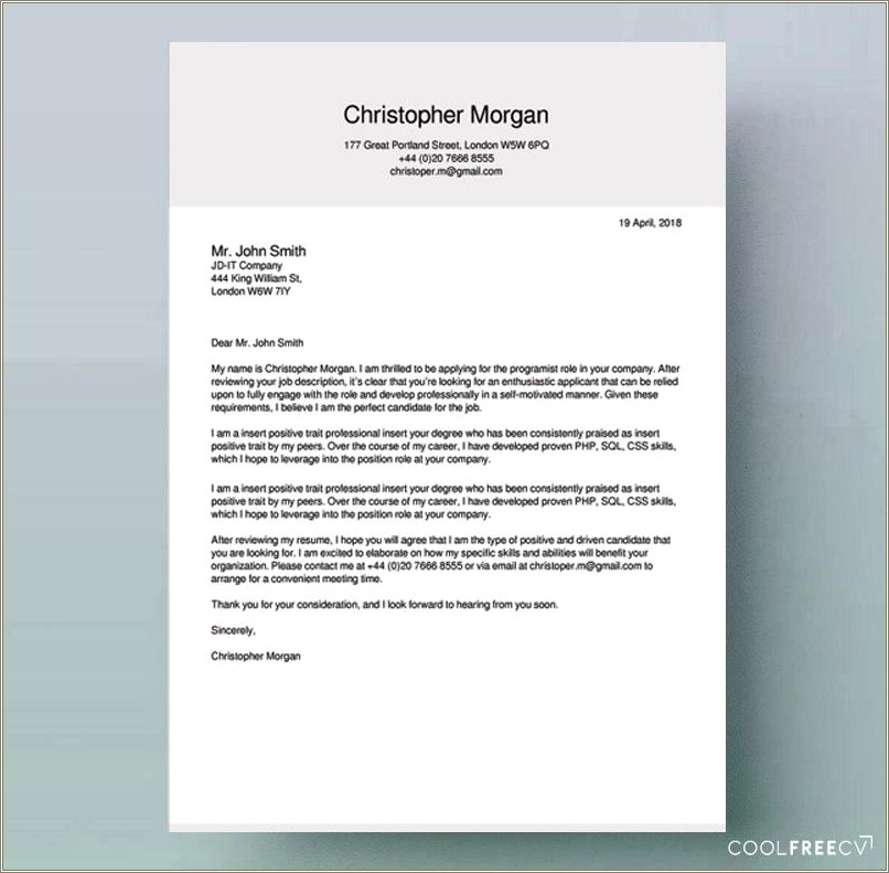 Should Your Resume Have A Cover Letter