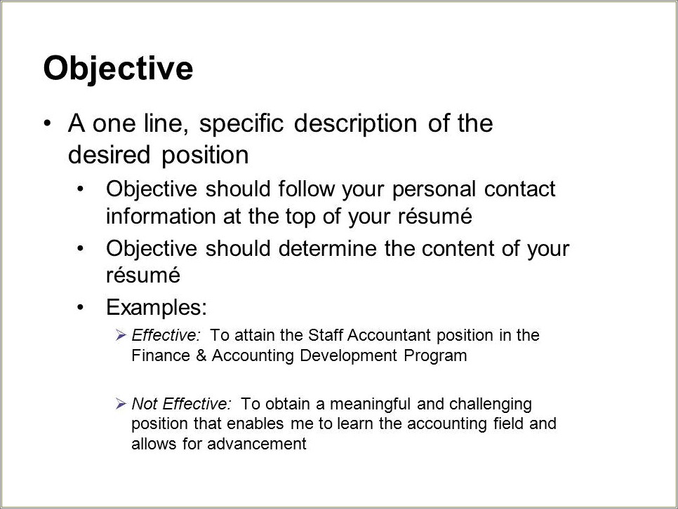 Should Your Resume Have An Objective