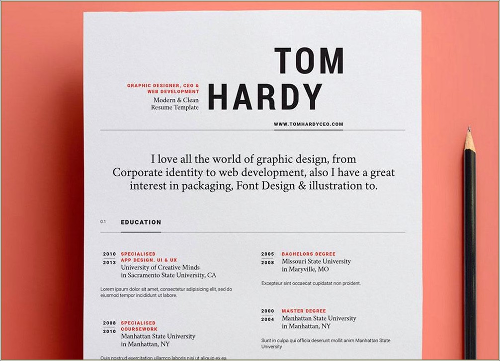 Show Me A Good Graphic Designer Resume