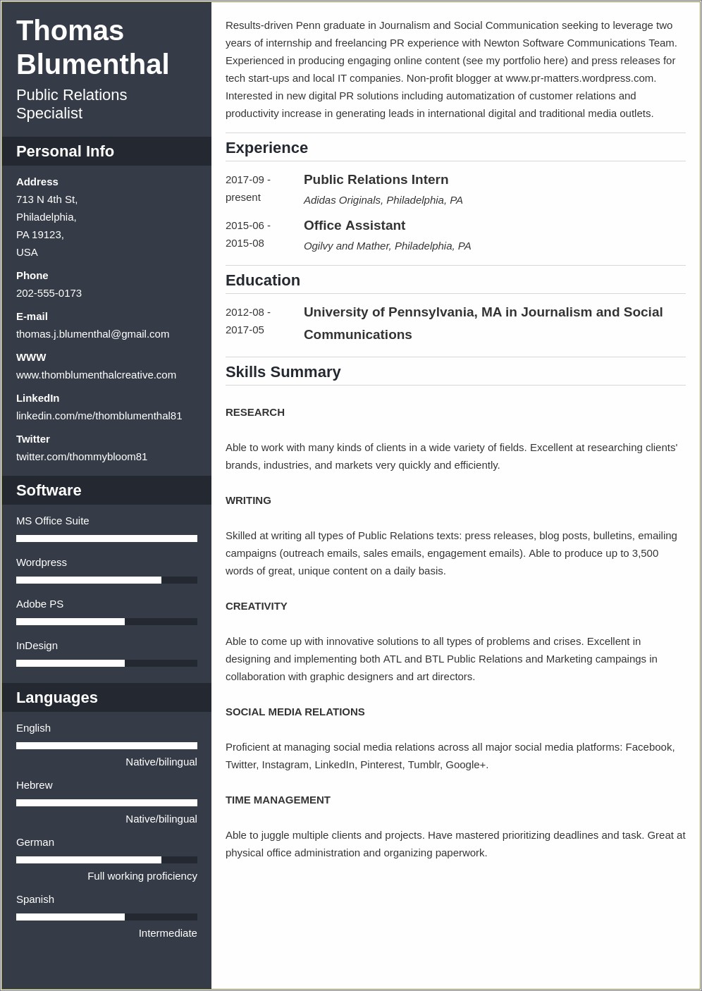 Show Me An Example Of A Functional Resume