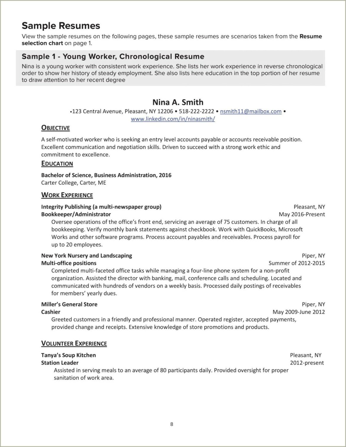 Show Me Sample Of 2016 Resume