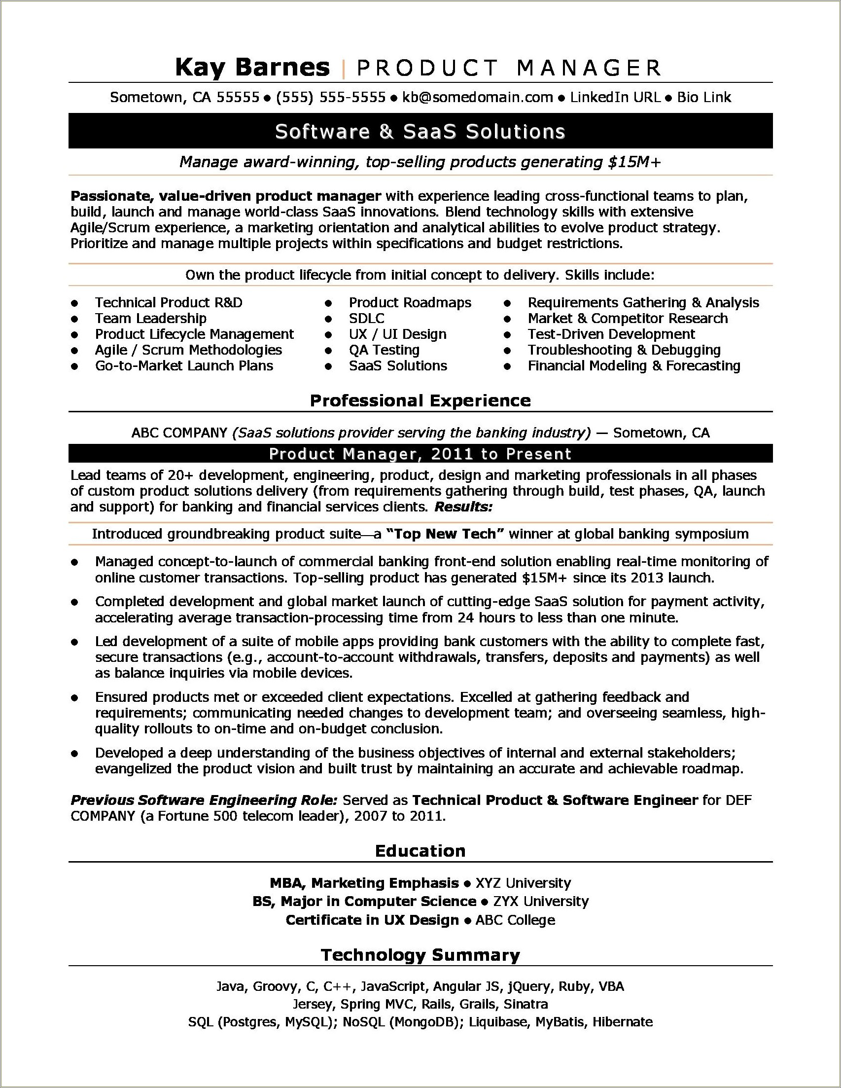 Show Sql Skill On Resume For Non Technologists