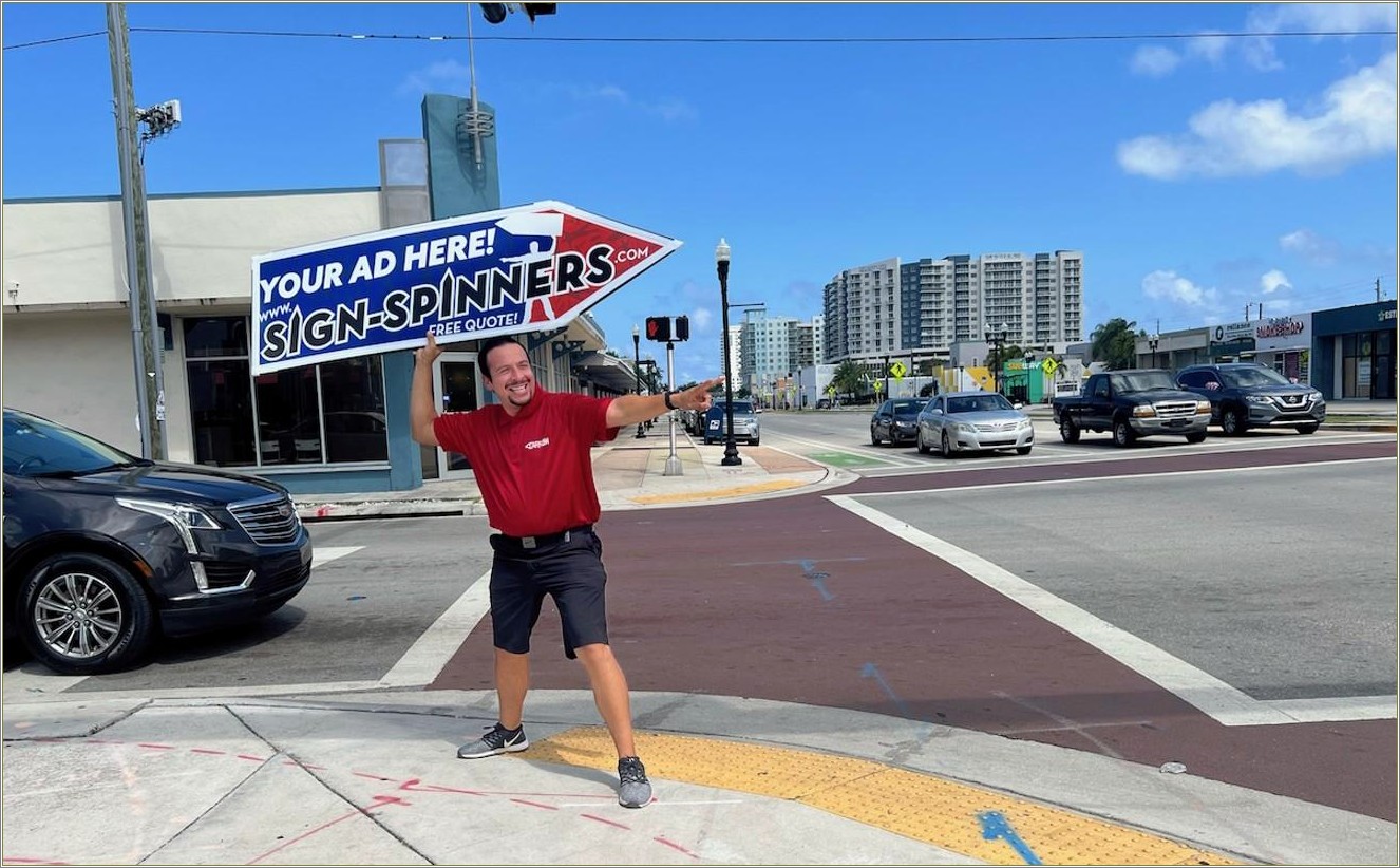 Sign Spinner Job Description For Resume