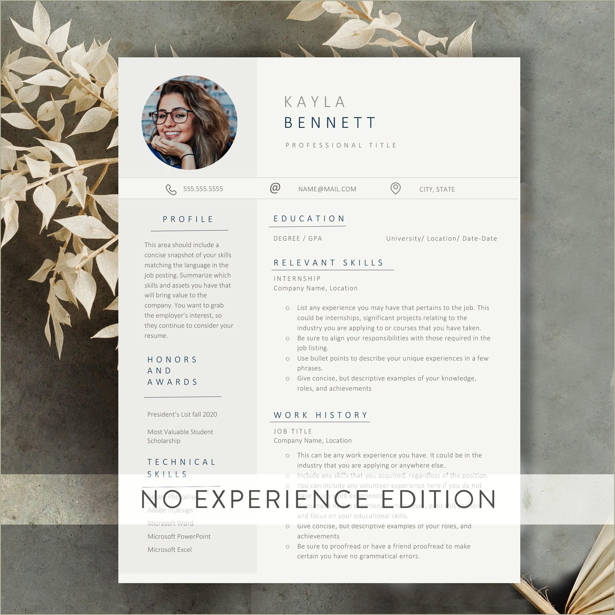 Simpe Resume For People With Little Experience