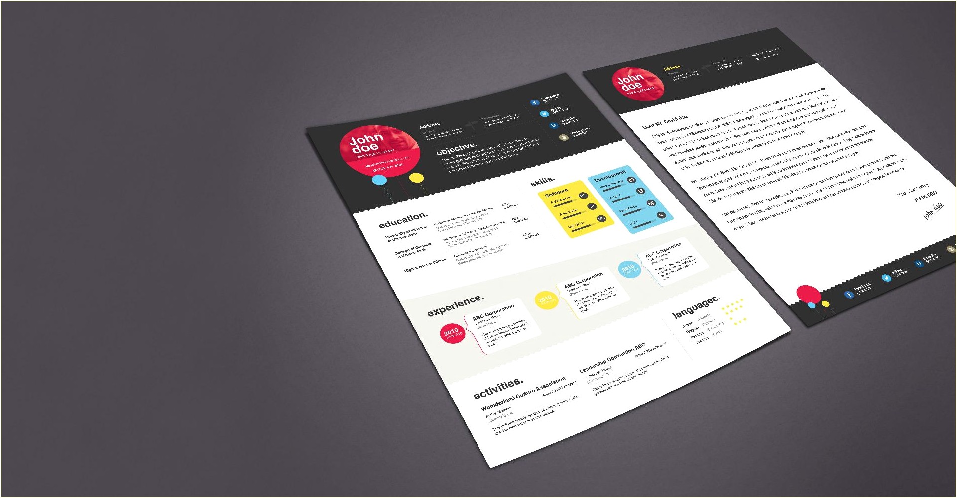 Simple And Creative Resume Layout Examples