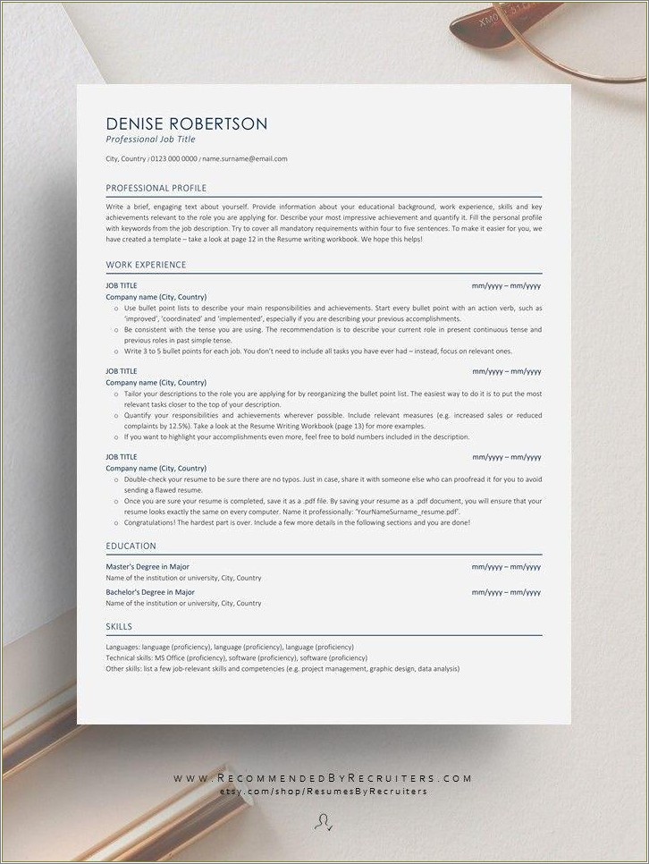 Simple Ats Friendly Resume Examples