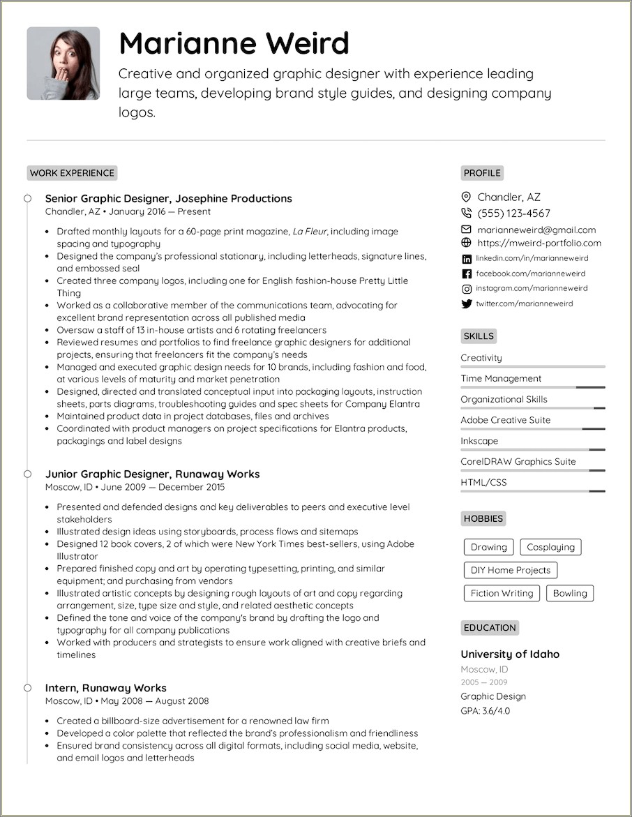 Simple Fill In And Printable Resume Template