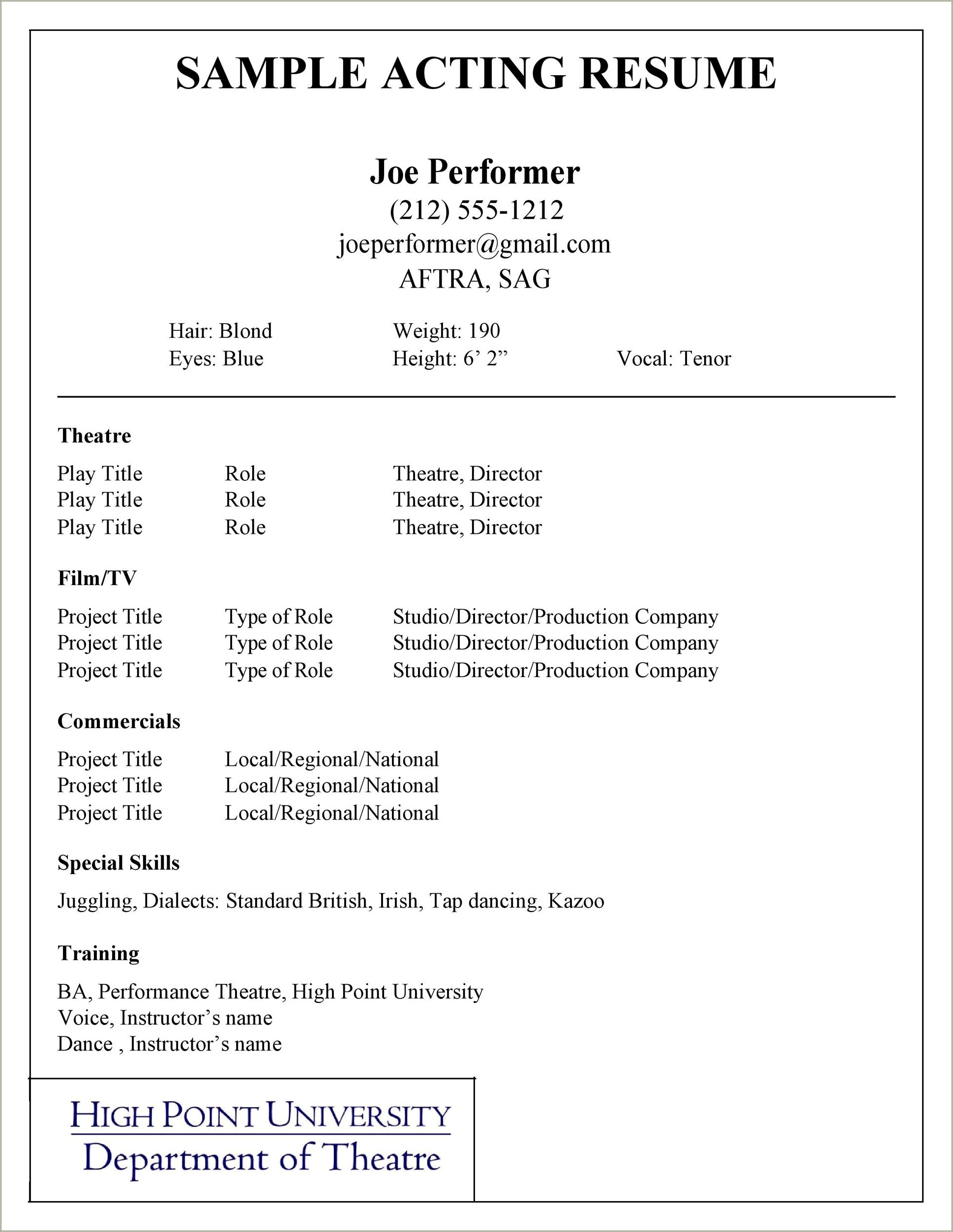 Simple Format Of Resume In Word