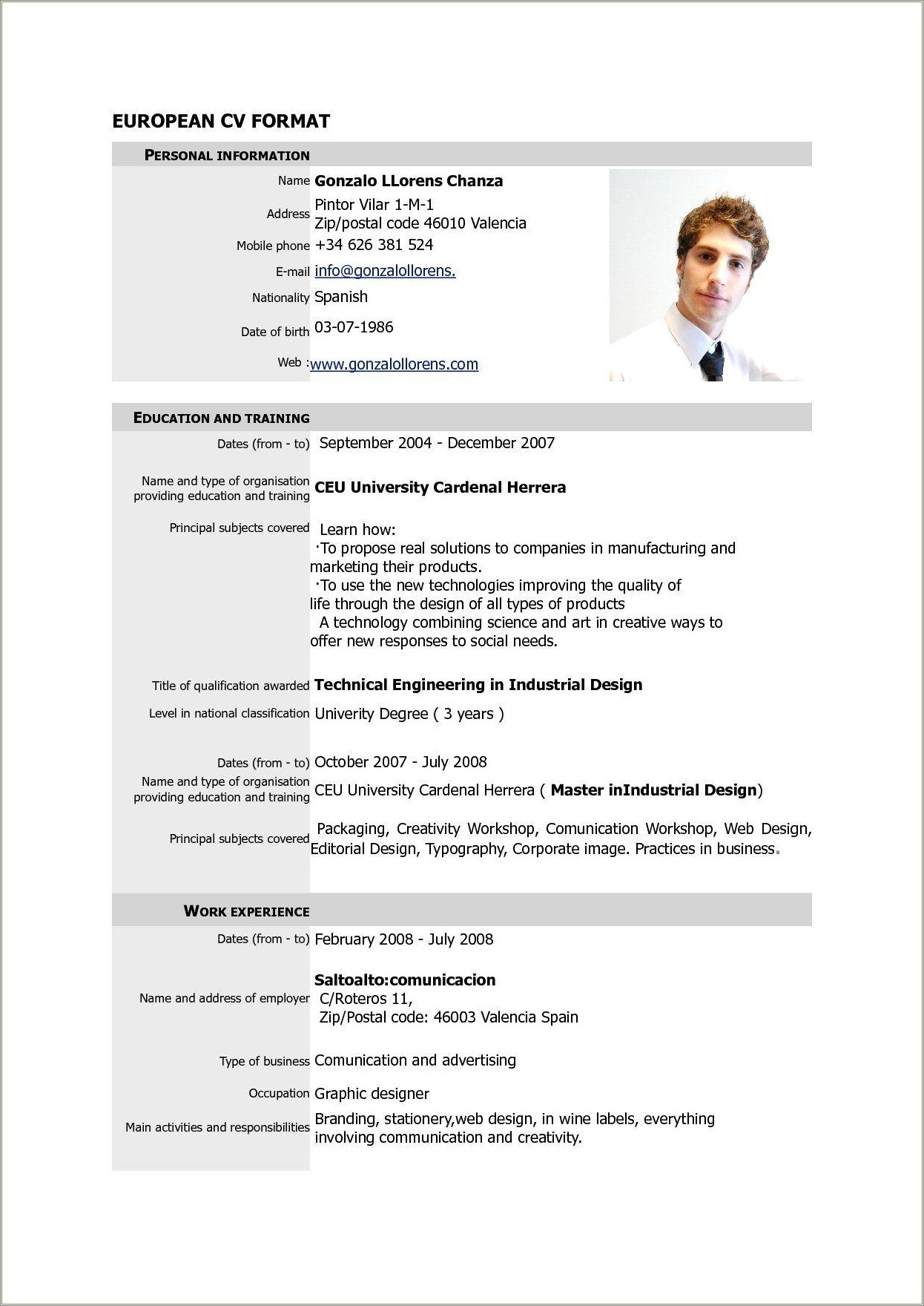 Simple Resume Pdf Format Free Download