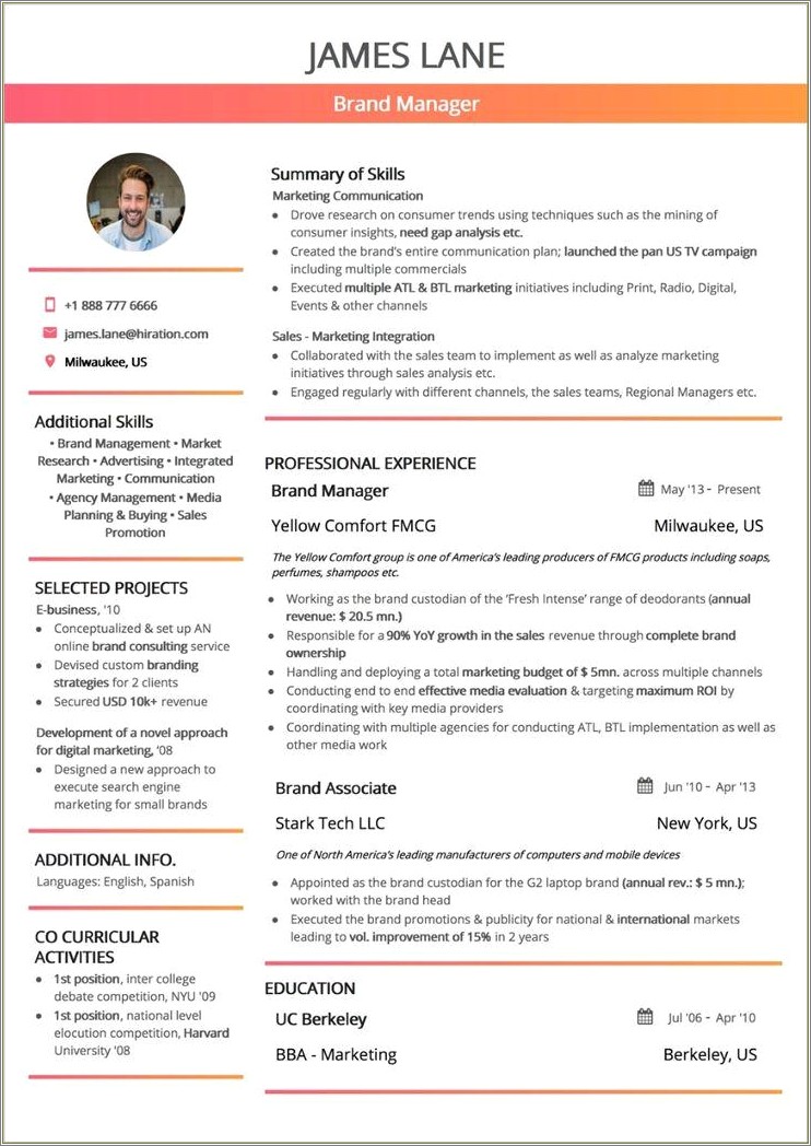 Simple Resume Template Vol 4 Free Download