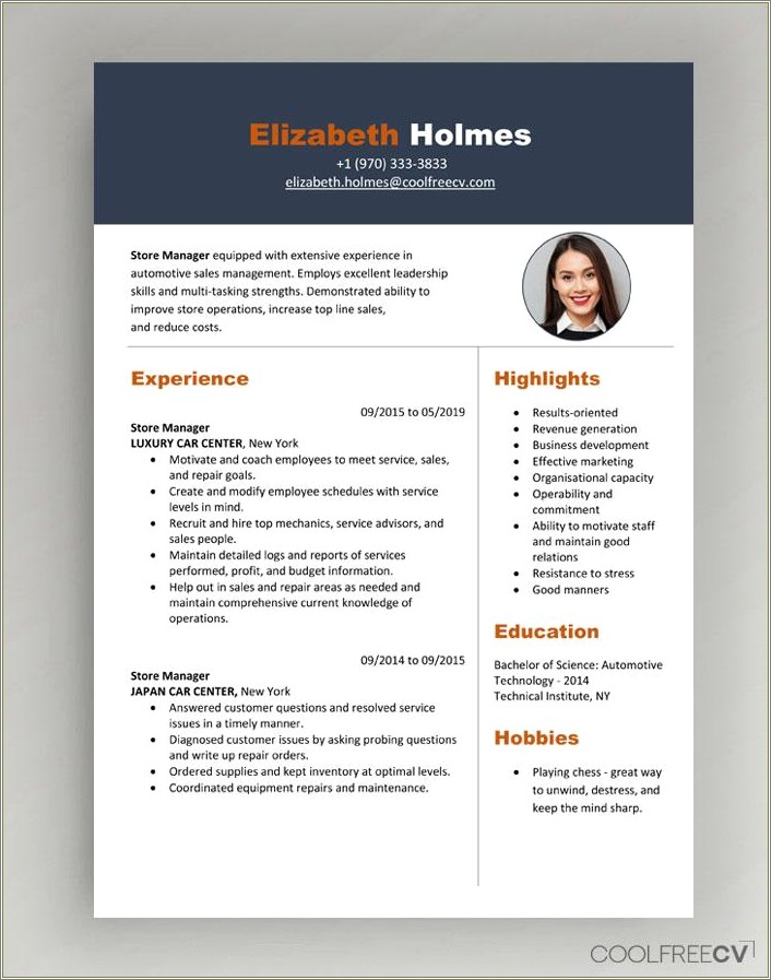 Simple Resume Templates Free Download For Microsoft Word