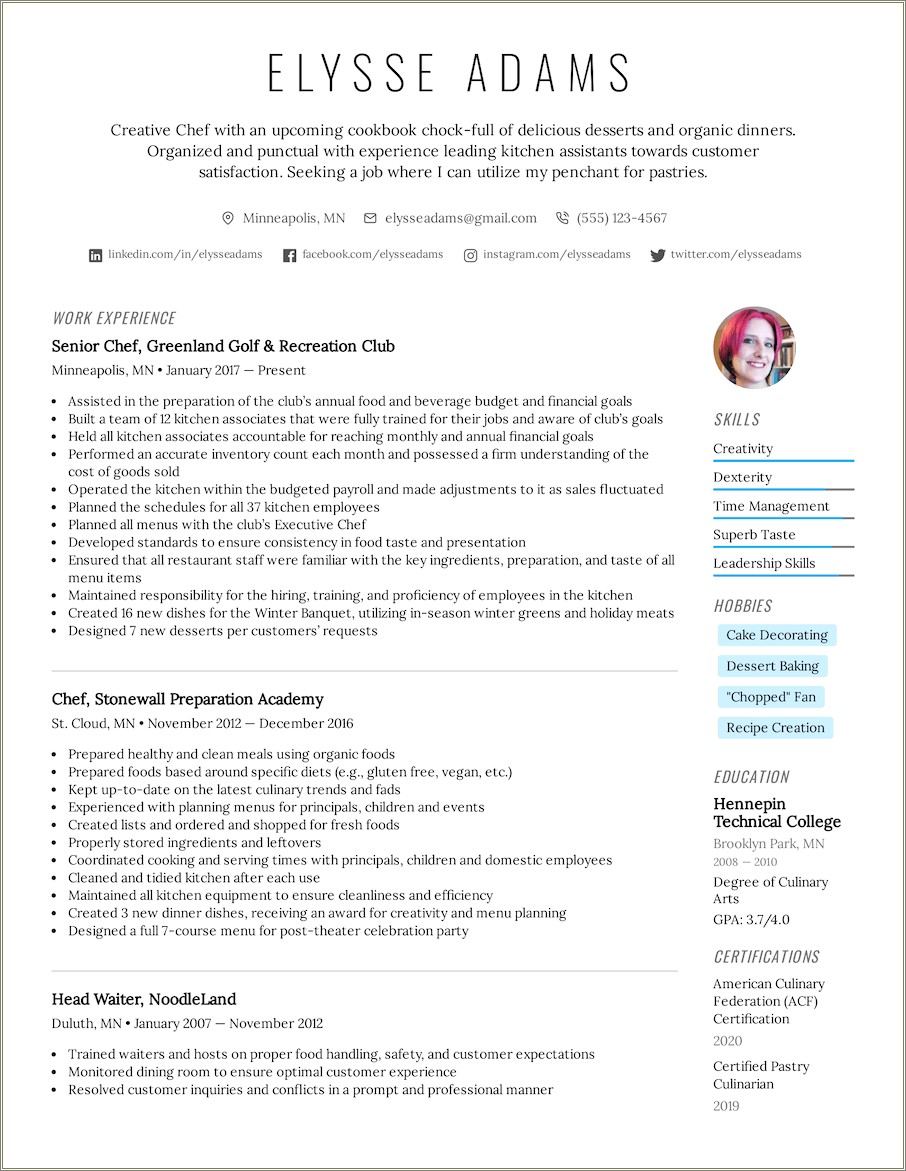 Single Column Vs Double Column Resume Hiring Managers