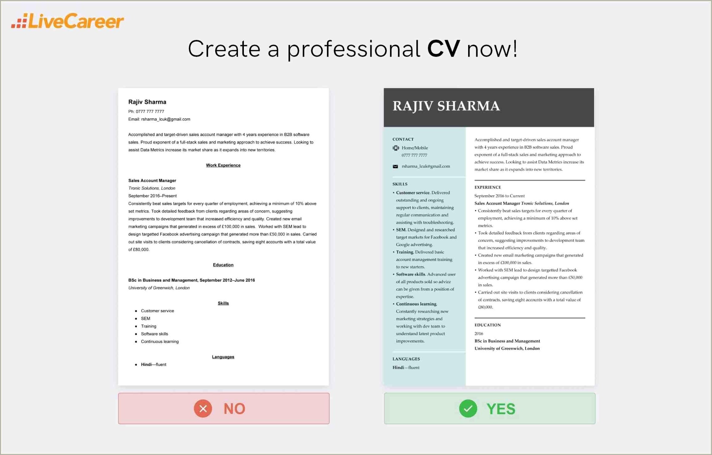 Single Page Resume Format Free Download