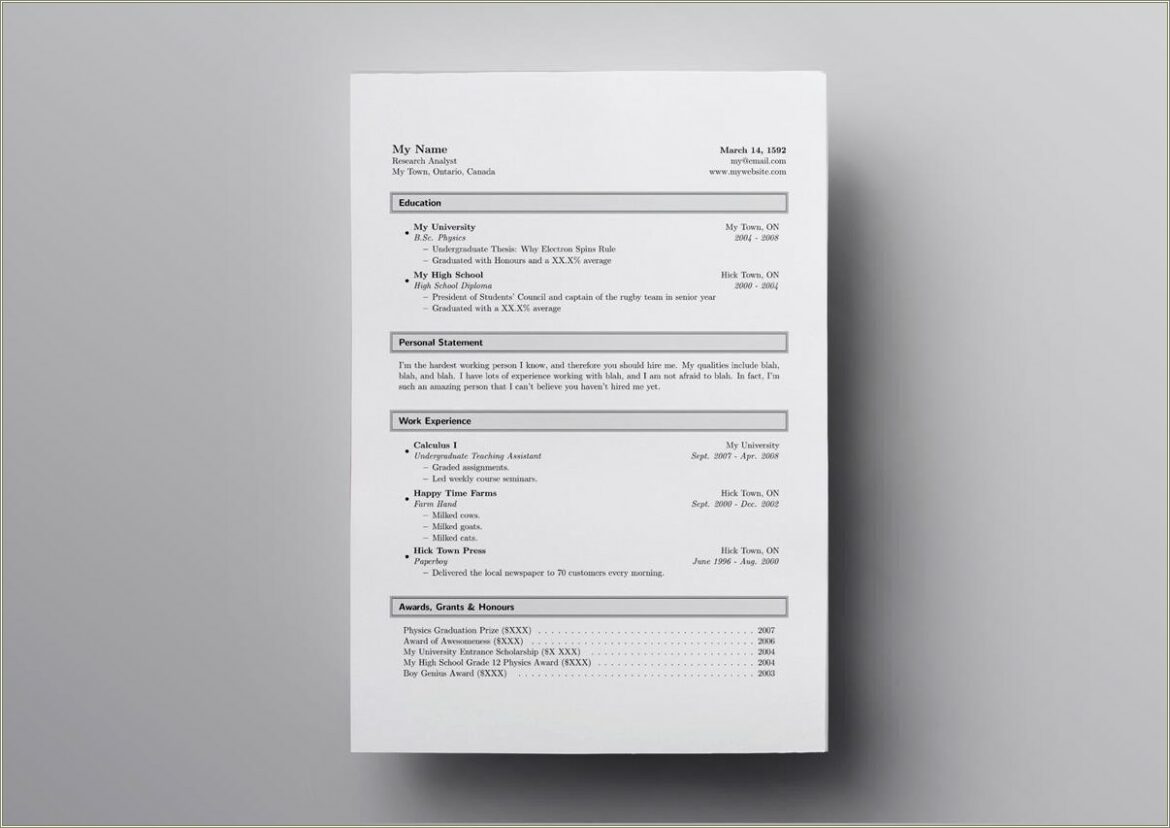 Site Reddit.com Best Resume Template Example